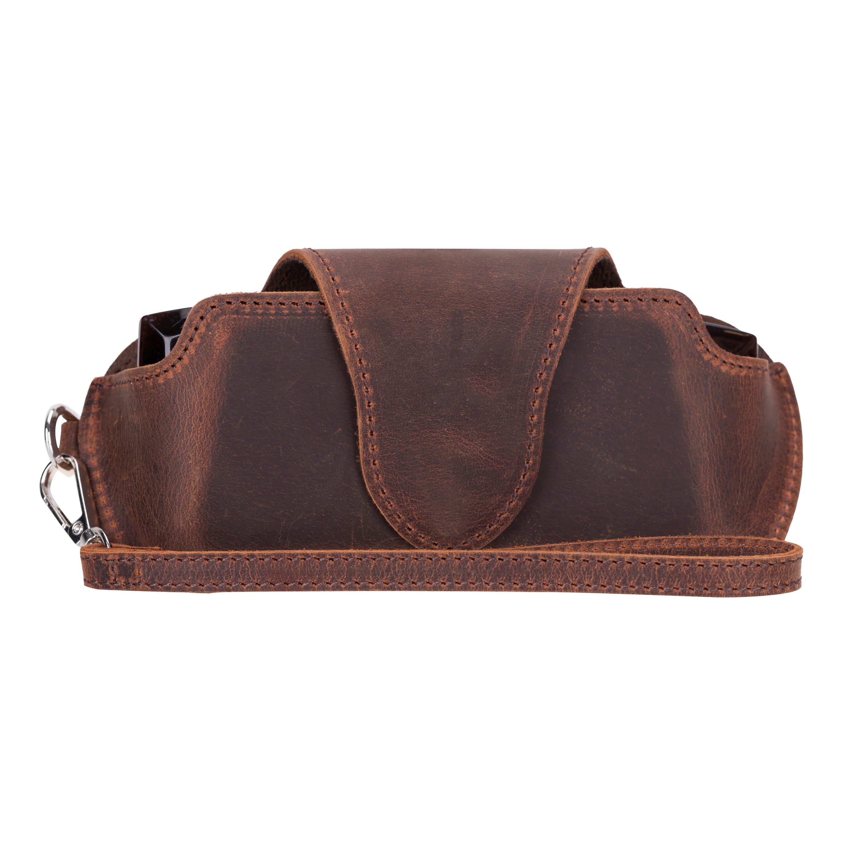 Riviera Leather Glasses Case with Strap